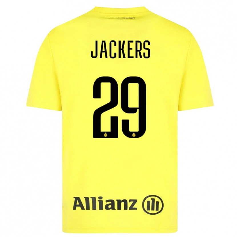 Danxen Mujer Camiseta Nordin Jackers #29 Amarillo Negro Portero Equipación 2025/26 La Camisa