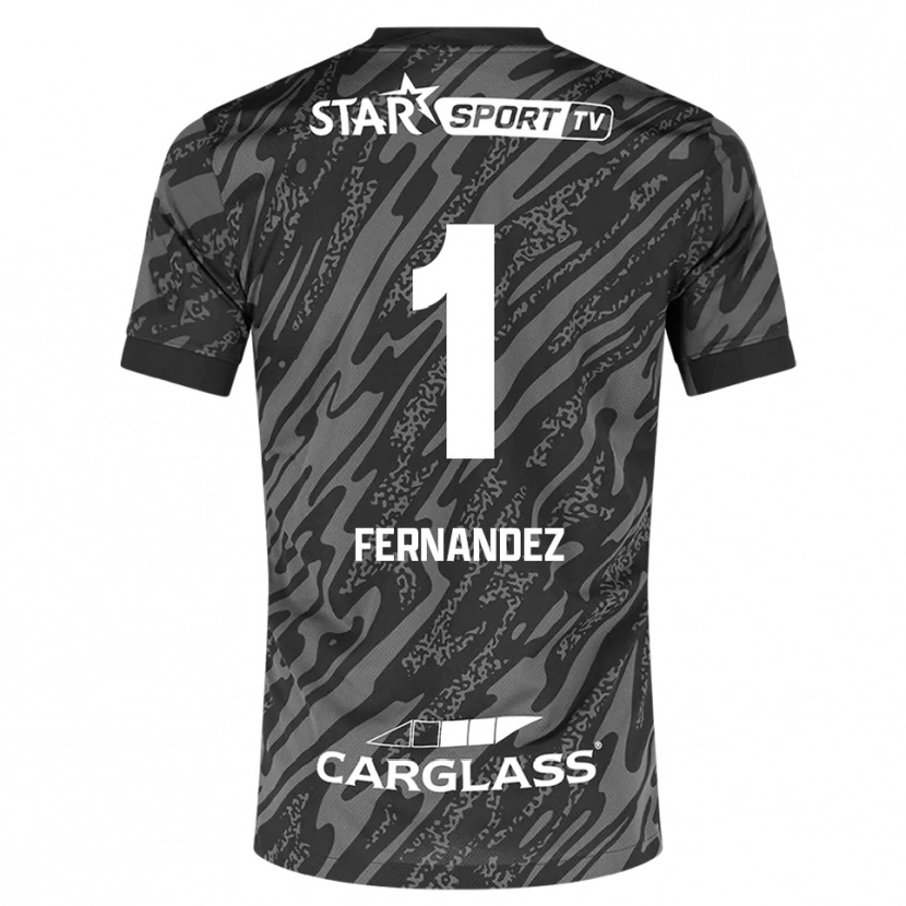 Danxen Mujer Camiseta Elias Gonzalez Fernandez #1 Gris Oscuro Negro Portero Equipación 2025/26 La Camisa