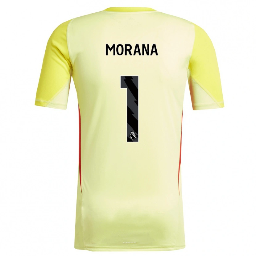 Danxen Mujer Camiseta Nathan Morana #1 Amarillo Rojo Portero Equipación 2025/26 La Camisa