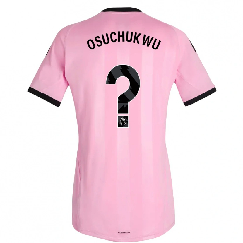 Danxen Mujer Camiseta Darlington Osuchukwu #0 Rosa Negro Portero Equipación 2025/26 La Camisa