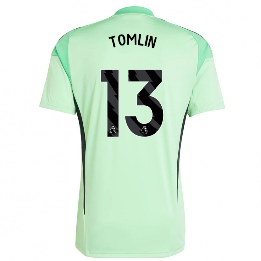 Danxen Mujer Camiseta Jack Tomlin #13 Verde Claro Negro Portero Equipación 2025/26 La Camisa