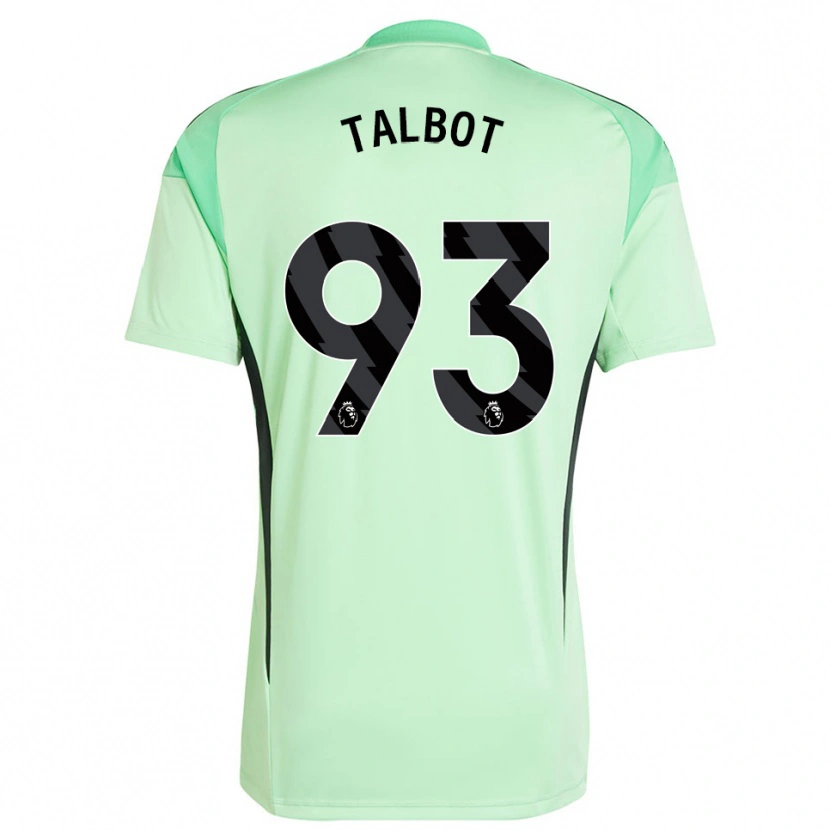 Danxen Mujer Camiseta Jack Talbot #93 Verde Claro Negro Portero Equipación 2025/26 La Camisa