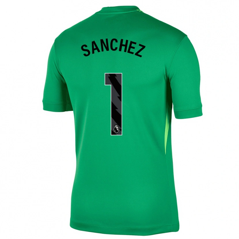 Danxen Mujer Camiseta Robert Sánchez #1 Verde Negro Portero Equipación 2025/26 La Camisa