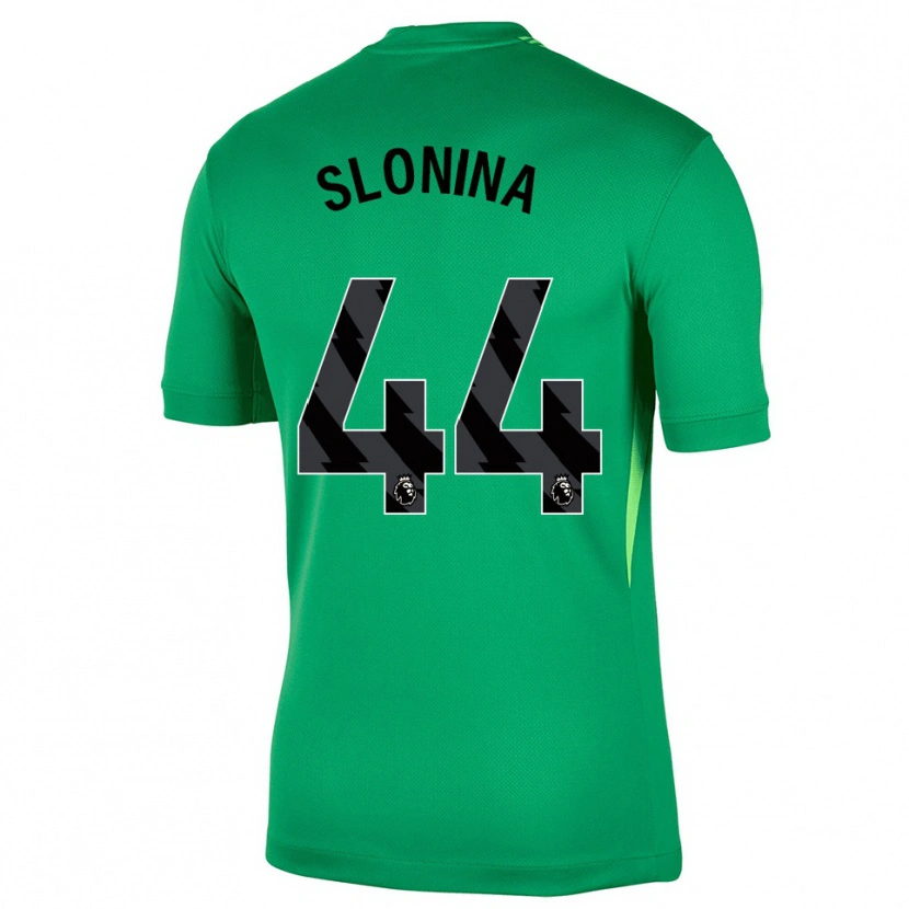 Danxen Mujer Camiseta Gabriel Slonina #44 Verde Negro Portero Equipación 2025/26 La Camisa