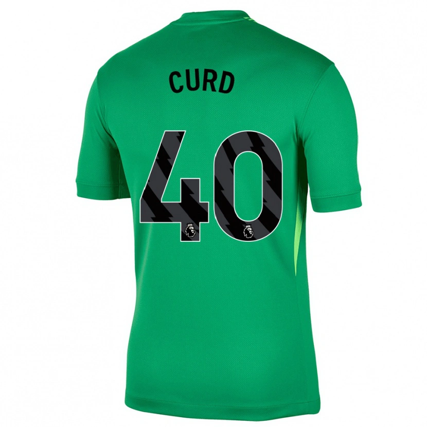 Danxen Mujer Camiseta Ted Curd #40 Verde Negro Portero Equipación 2025/26 La Camisa