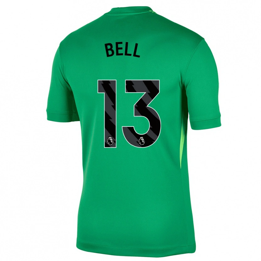 Danxen Mujer Camiseta Toby Bell #13 Verde Negro Portero Equipación 2025/26 La Camisa