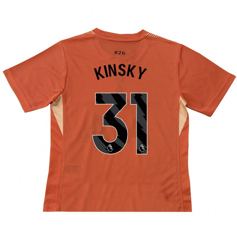 Danxen Mujer Camiseta Antonín Kinský #31 Naranja Negro Portero Equipación 2025/26 La Camisa