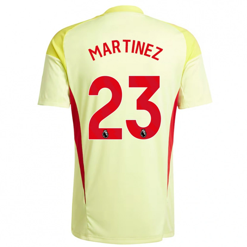 Danxen Mujer Camiseta Emiliano Martínez #23 Amarillo Claro Portero Equipación 2025/26 La Camisa