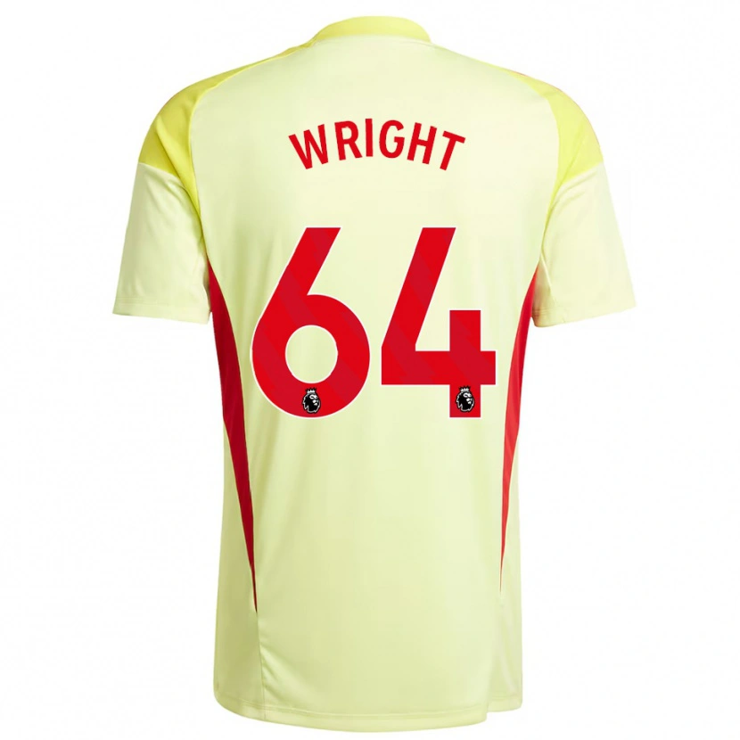 Danxen Mujer Camiseta James Wright #64 Amarillo Claro Portero Equipación 2025/26 La Camisa