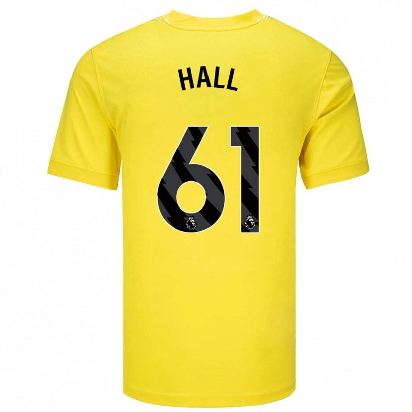 Danxen Mujer Camiseta Steven Hall #61 Amarillo Negro Portero Equipación 2025/26 La Camisa