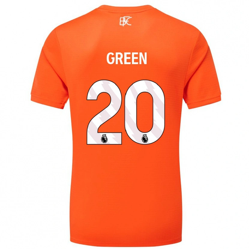 Danxen Mujer Camiseta Etienne Green #20 Naranja Blanco Portero Equipación 2025/26 La Camisa