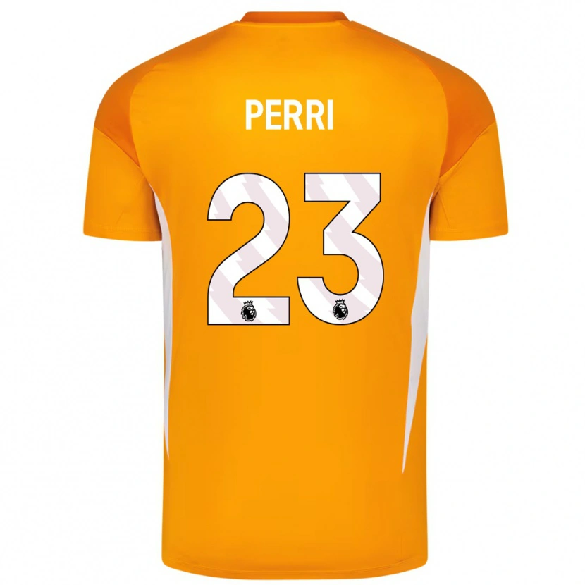Danxen Mujer Camiseta Lucas Perri #23 Naranja Blanco Portero Equipación 2025/26 La Camisa