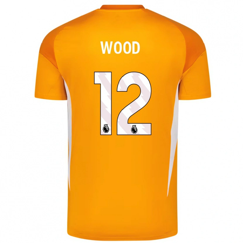 Danxen Mujer Camiseta Oliver Wood #12 Naranja Blanco Portero Equipación 2025/26 La Camisa