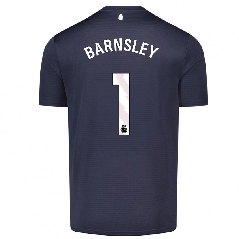 Danxen Mujer Camiseta Fraser Barnsley #1 Blanco Negro Portero Equipación 2025/26 La Camisa