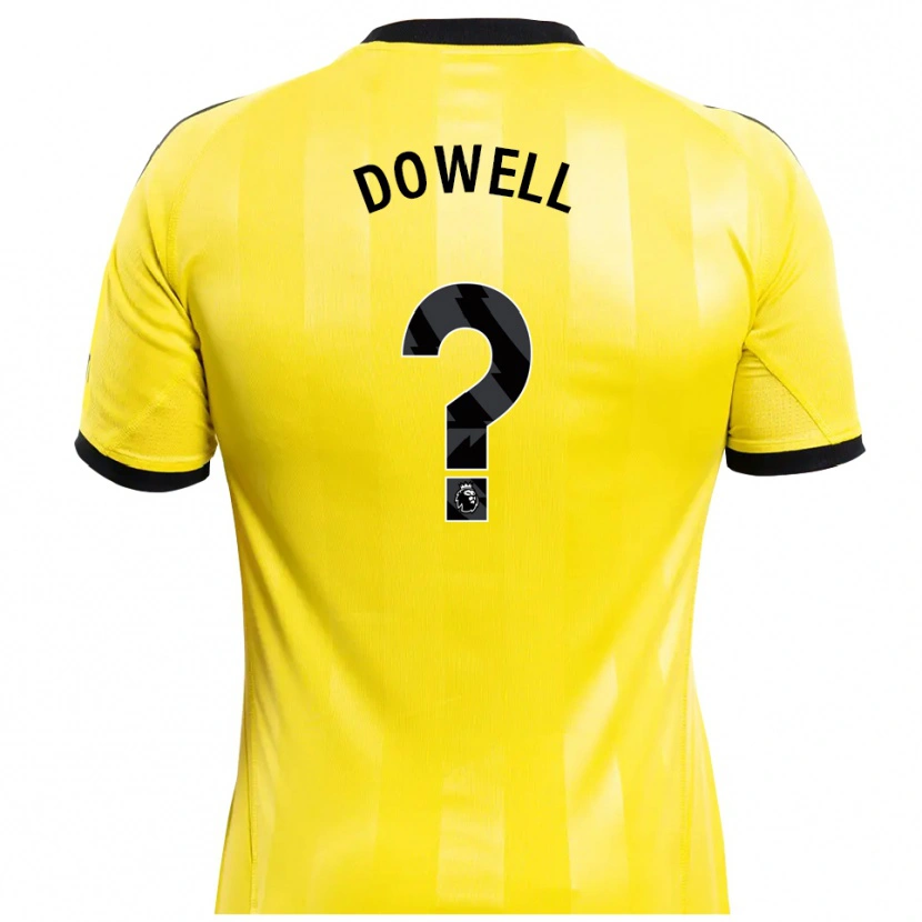 Danxen Mujer Camiseta Roman Dowell #0 Amarillo Negro Portero Equipación 2025/26 La Camisa