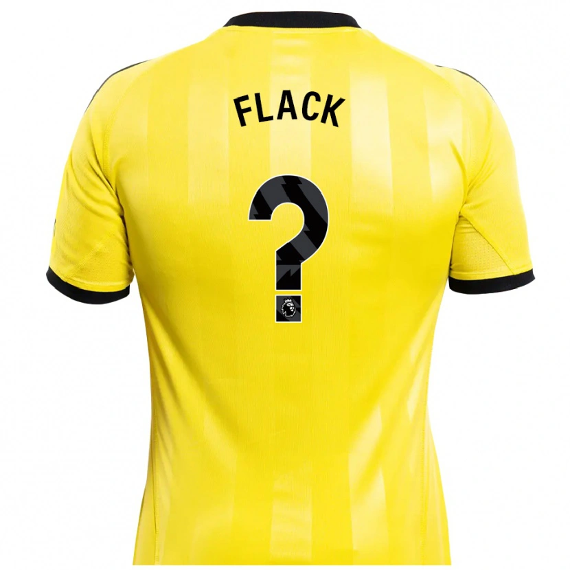 Danxen Mujer Camiseta Lucas Flack #0 Amarillo Negro Portero Equipación 2025/26 La Camisa