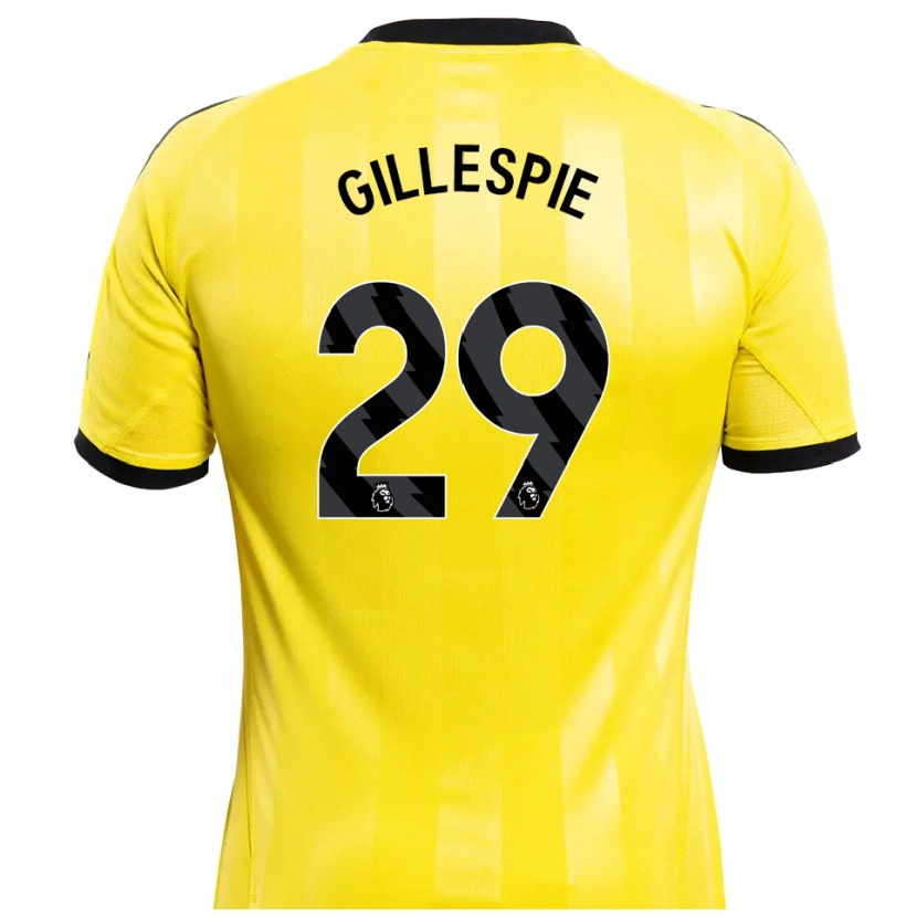 Danxen Mujer Camiseta Mark Gillespie #29 Amarillo Negro Portero Equipación 2025/26 La Camisa