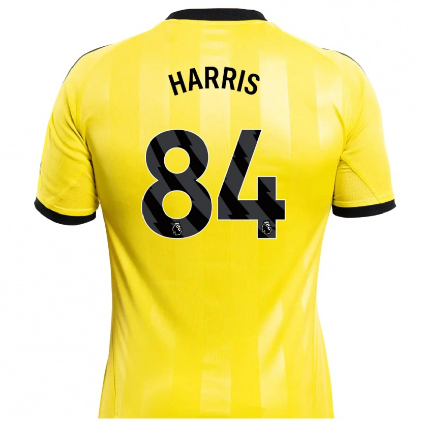 Danxen Mujer Camiseta Aidan Harris #84 Amarillo Negro Portero Equipación 2025/26 La Camisa