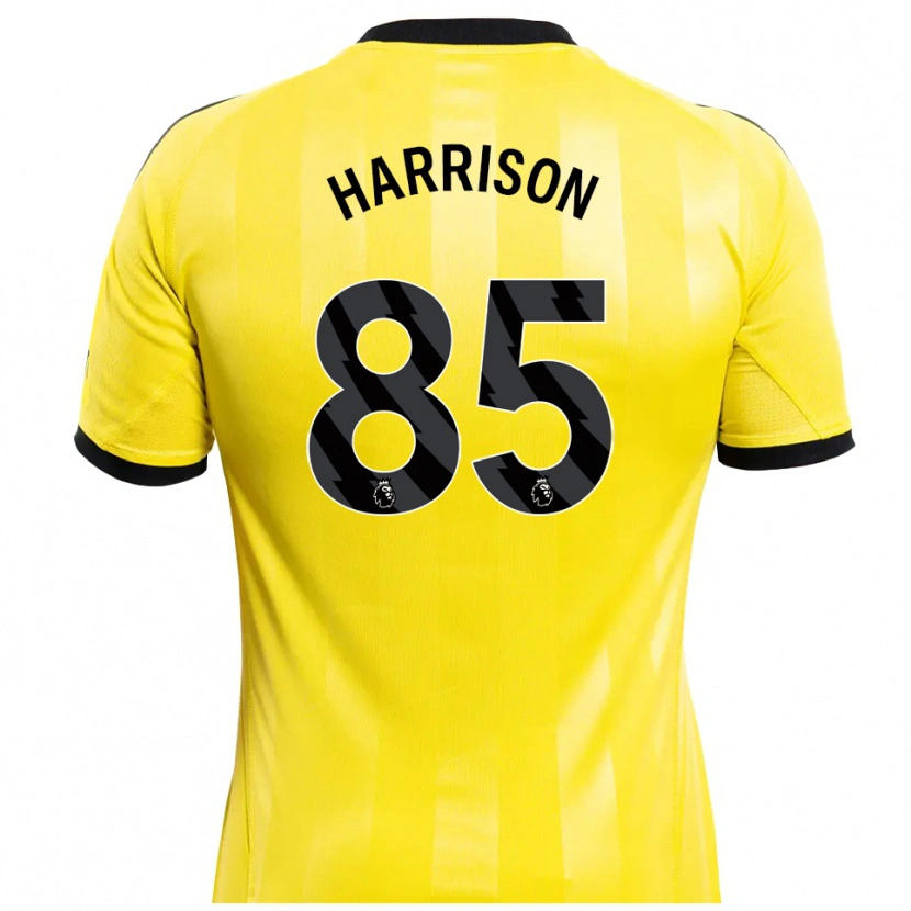 Danxen Mujer Camiseta Adam Harrison #85 Amarillo Negro Portero Equipación 2025/26 La Camisa