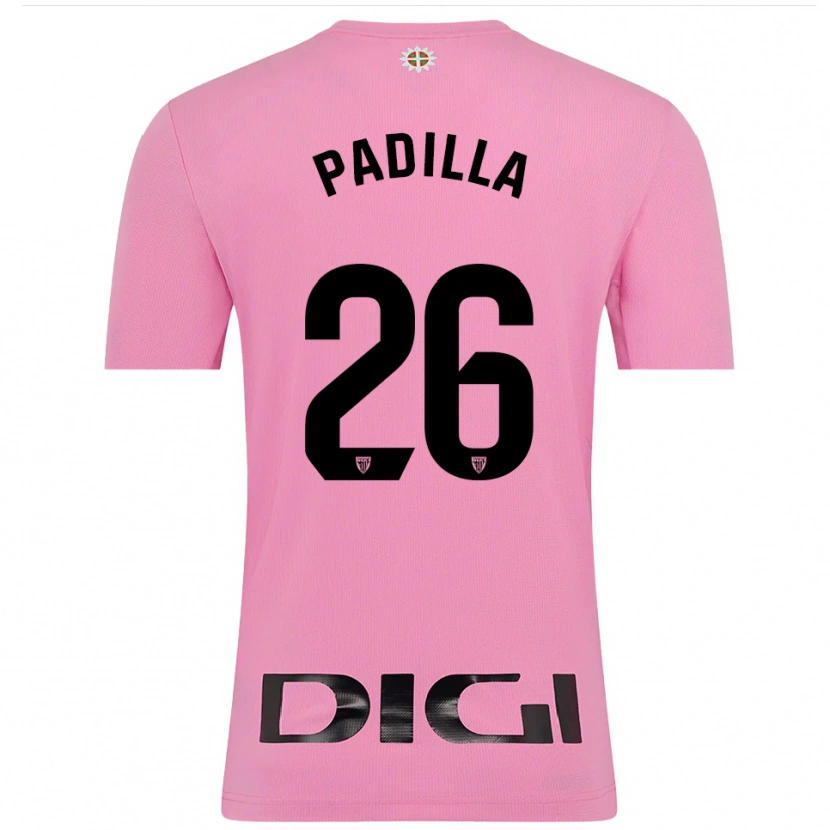 Danxen Mujer Camiseta Álex Padilla #26 Rosa Negro Portero Equipación 2025/26 La Camisa
