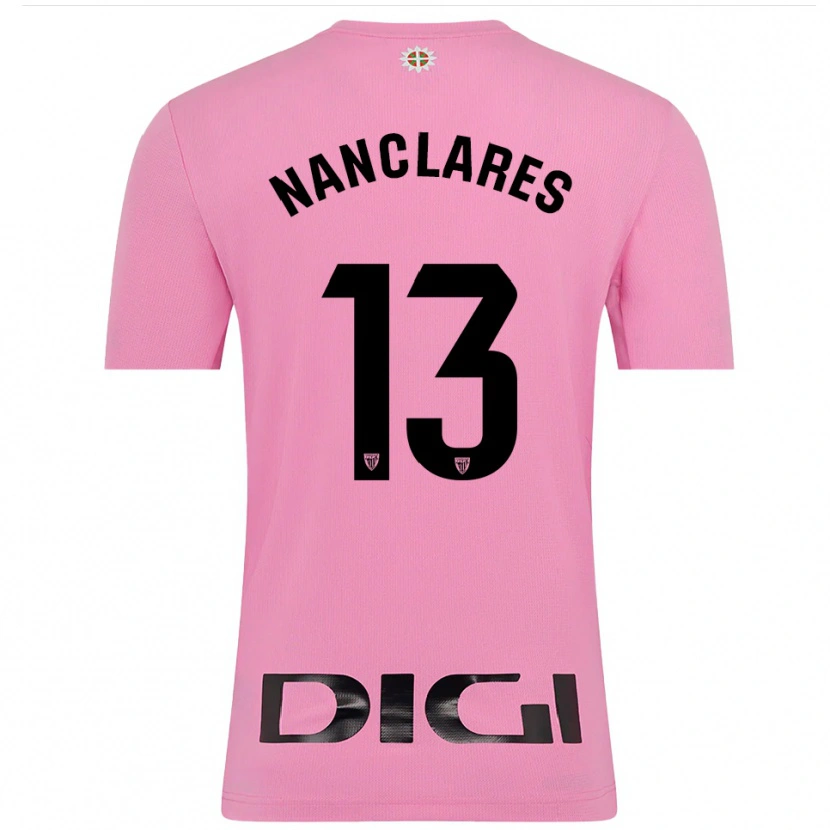 Danxen Mujer Camiseta Adriana Nanclares Romero #13 Rosa Negro Portero Equipación 2025/26 La Camisa