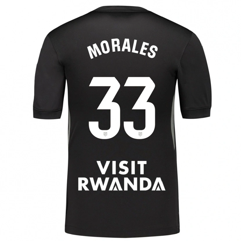 Danxen Mujer Camiseta Luismi Morales #33 Negro Blanco Portero Equipación 2025/26 La Camisa