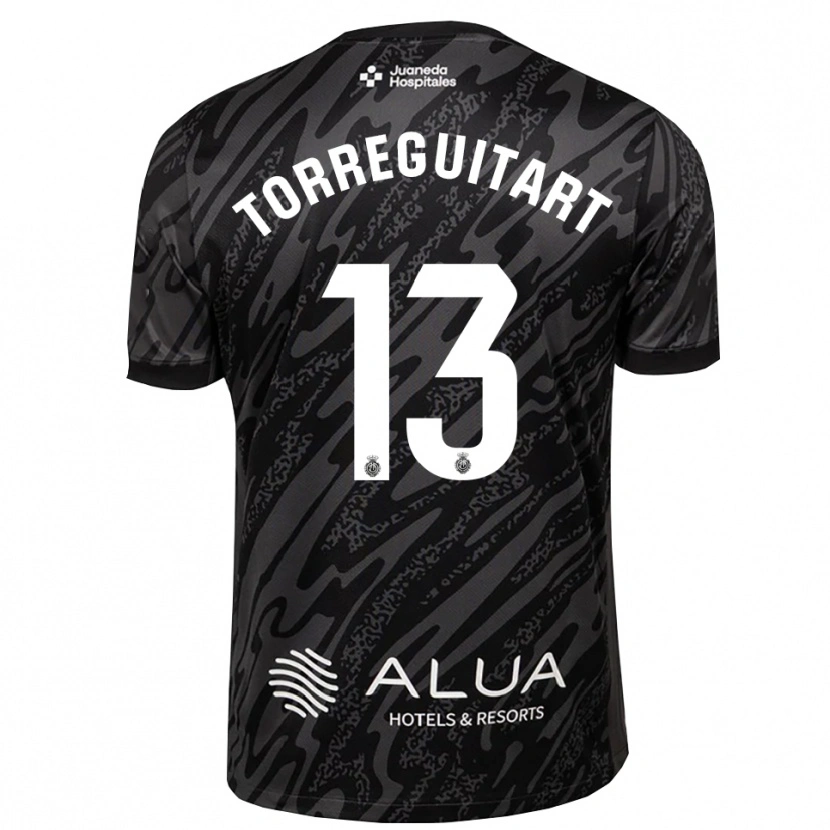 Danxen Mujer Camiseta Nil Torreguitart #13 Gris Oscuro Negro Portero Equipación 2025/26 La Camisa