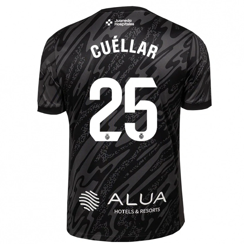 Danxen Mujer Camiseta Iván Cuéllar #25 Gris Oscuro Negro Portero Equipación 2025/26 La Camisa