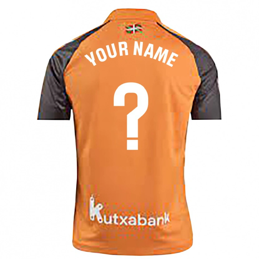 Danxen Mujer Camiseta Real Sociedad Naranja Negro Portero Equipación 2025/26 La Camisa