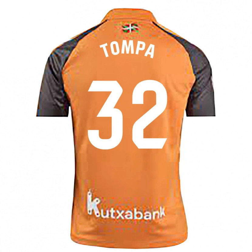 Danxen Mujer Camiseta Ákos Tompa #32 Naranja Negro Portero Equipación 2025/26 La Camisa