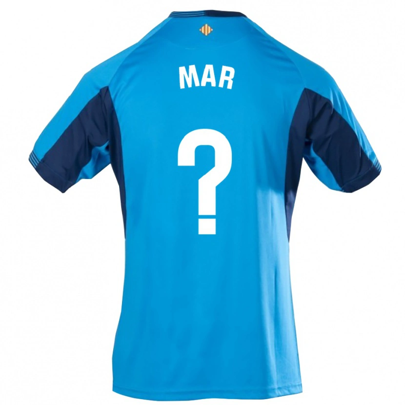 Danxen Mujer Camiseta Mar Segarra Casanova #0 Azul Blanco Portero Equipación 2025/26 La Camisa