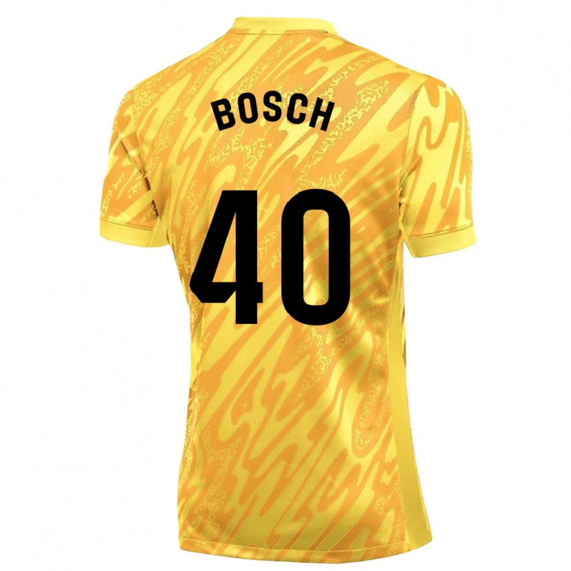 Danxen Mujer Camiseta Owen Bosch #40 Amarillo Negro Portero Equipación 2025/26 La Camisa