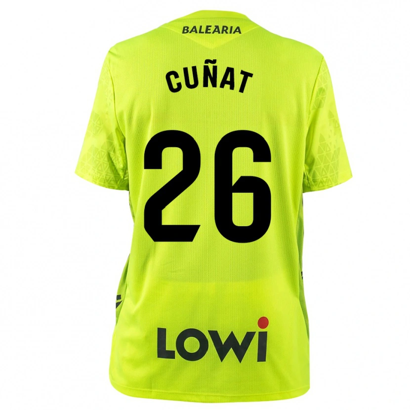 Danxen Mujer Camiseta Pablo Campos #26 Verde Fluorescente Negro Portero Equipación 2025/26 La Camisa