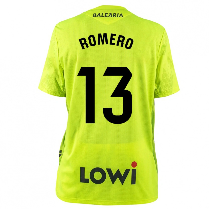 Danxen Mujer Camiseta Cayetano Romero #13 Verde Fluorescente Negro Portero Equipación 2025/26 La Camisa