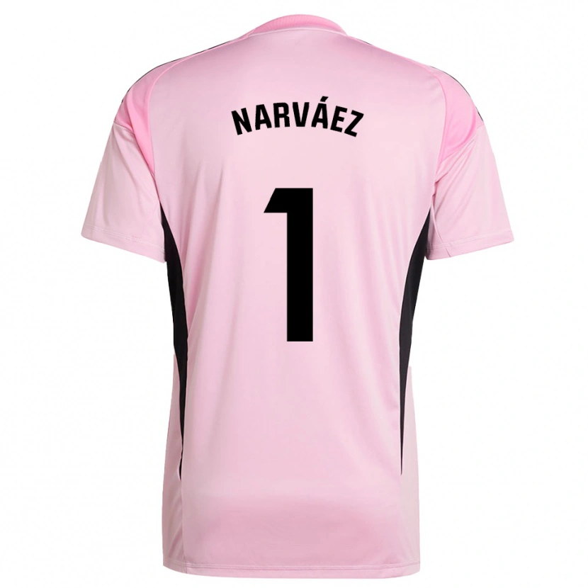 Danxen Mujer Camiseta Miguel Narváez #1 Rosa Negro Portero Equipación 2025/26 La Camisa
