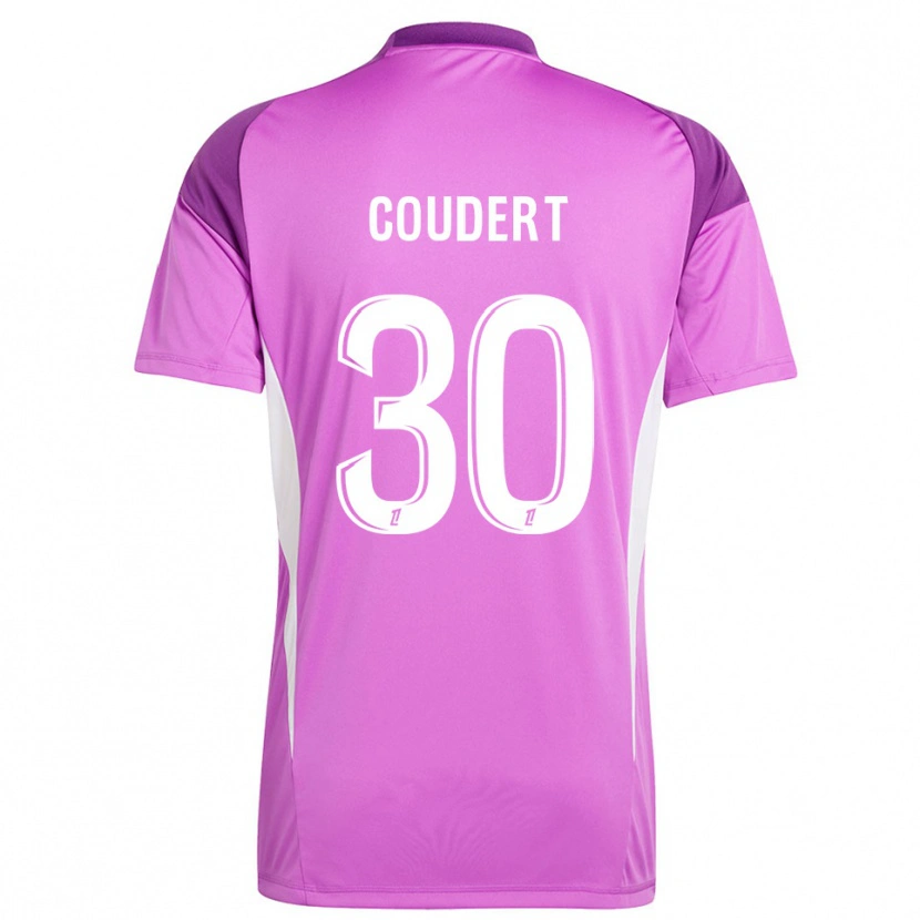 Danxen Mujer Camiseta Grégoire Coudert #30 Blanco Lilo Portero Equipación 2025/26 La Camisa