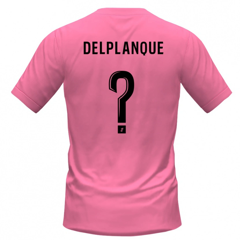 Danxen Mujer Camiseta Gaël Delplanque #0 Rosa Negro Portero Equipación 2025/26 La Camisa