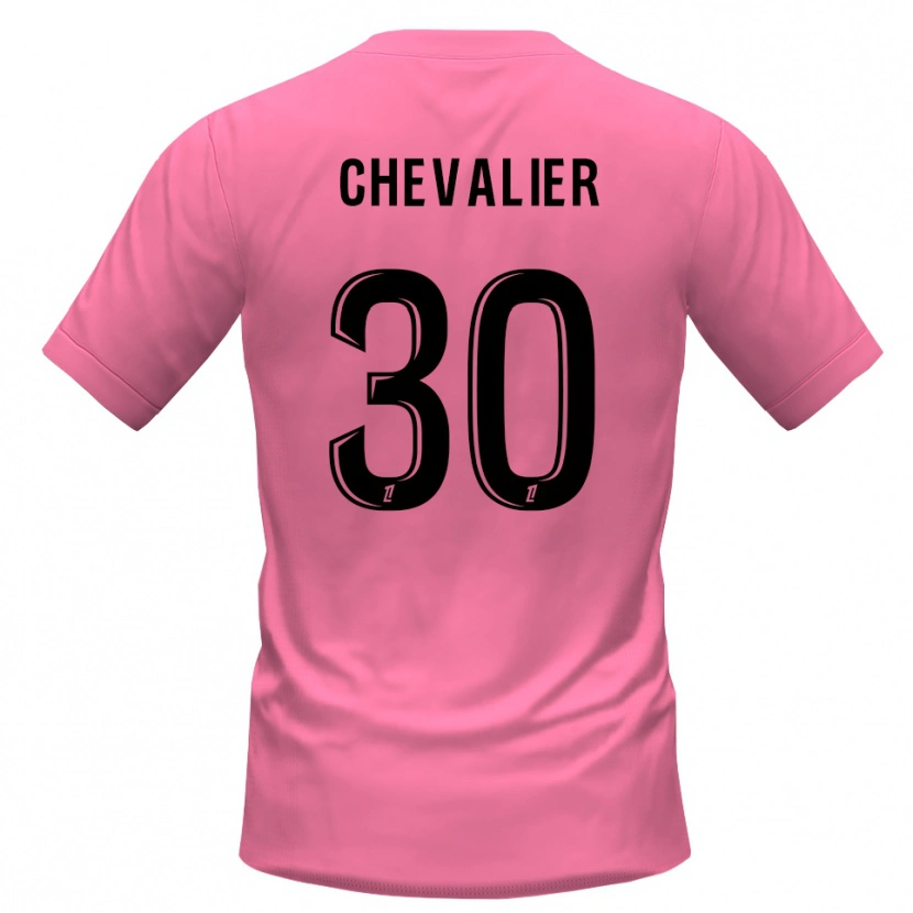 Danxen Mujer Camiseta Lucas Chevalier #30 Rosa Negro Portero Equipación 2025/26 La Camisa
