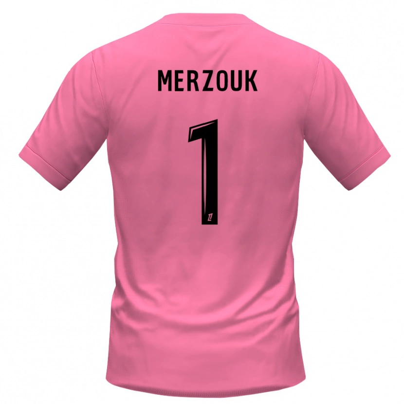 Danxen Mujer Camiseta Samy Merzouk #1 Rosa Negro Portero Equipación 2025/26 La Camisa