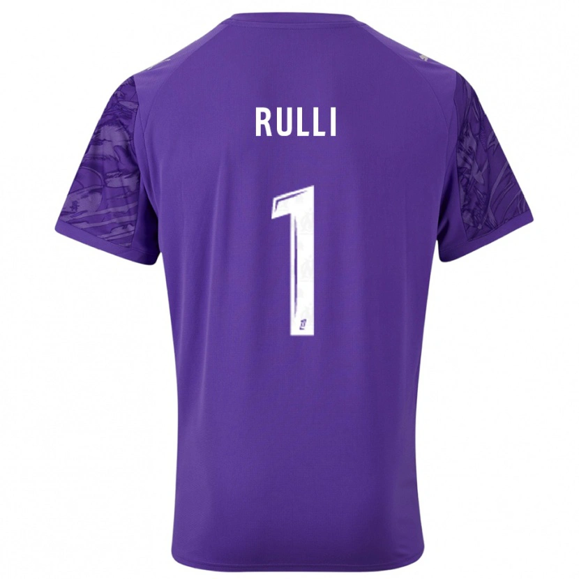 Danxen Mujer Camiseta Gerónimo Rulli #1 Púrpura Blanco Portero Equipación 2025/26 La Camisa