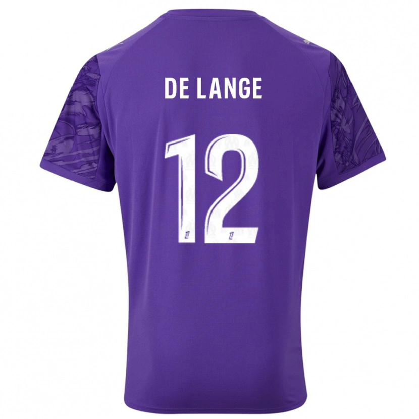 Danxen Mujer Camiseta Jeffrey de Lange #12 Púrpura Blanco Portero Equipación 2025/26 La Camisa