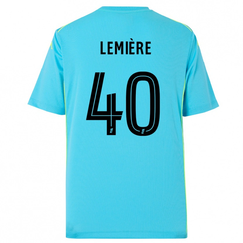 Danxen Mujer Camiseta Pauline Lemière #40 Azul Cielo Negro Portero Equipación 2025/26 La Camisa