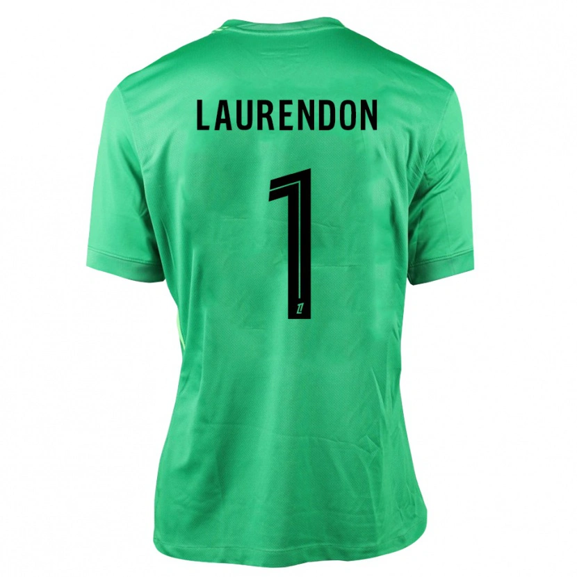 Danxen Mujer Camiseta Bilal Laurendon #1 Verde Negro Portero Equipación 2025/26 La Camisa