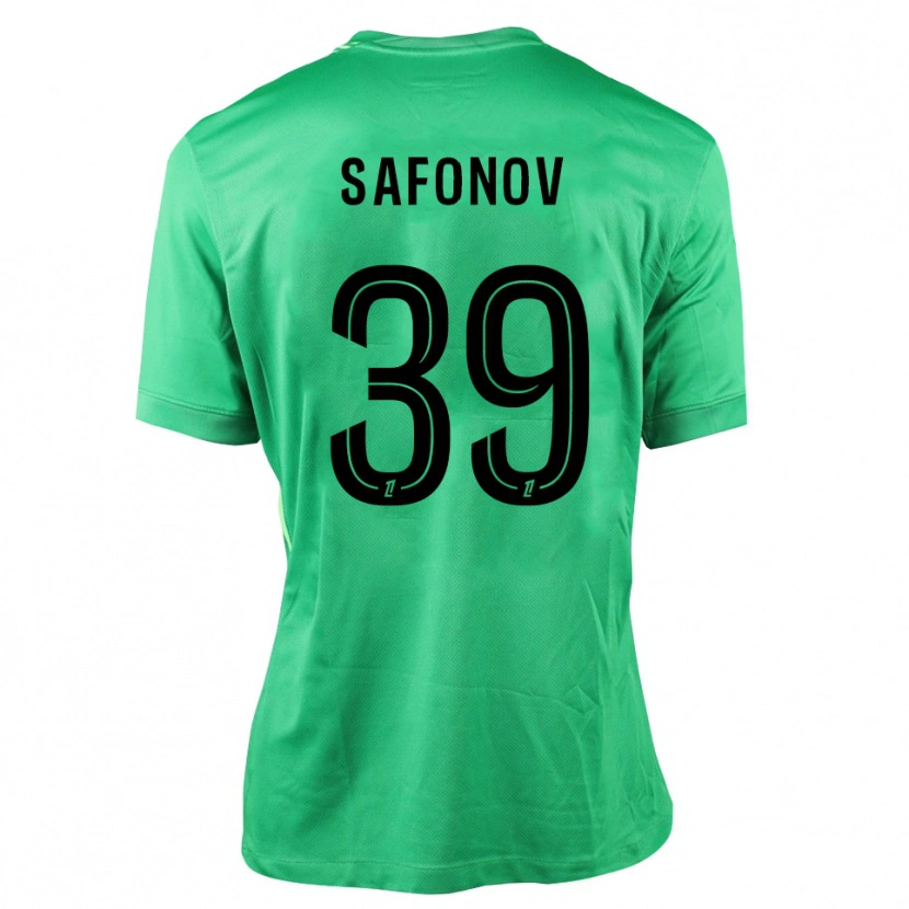Danxen Mujer Camiseta Matvey Safonov #39 Verde Negro Portero Equipación 2025/26 La Camisa