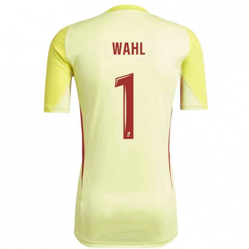 Danxen Mujer Camiseta Manon Wahl #1 Amarillo Rojo Claro Portero Equipación 2025/26 La Camisa