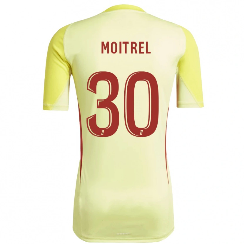Danxen Mujer Camiseta Pauline Moitrel #30 Amarillo Rojo Claro Portero Equipación 2025/26 La Camisa