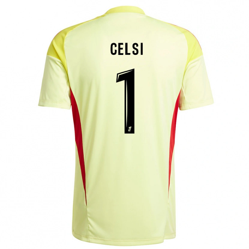 Danxen Mujer Camiseta Rafael Celsi #1 Negro Amarillo Claro Portero Equipación 2025/26 La Camisa