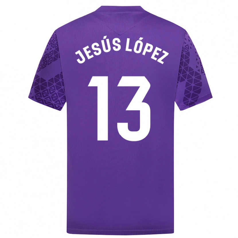 Danxen Mujer Camiseta Jesús López #13 Púrpura Blanco Portero Equipación 2025/26 La Camisa