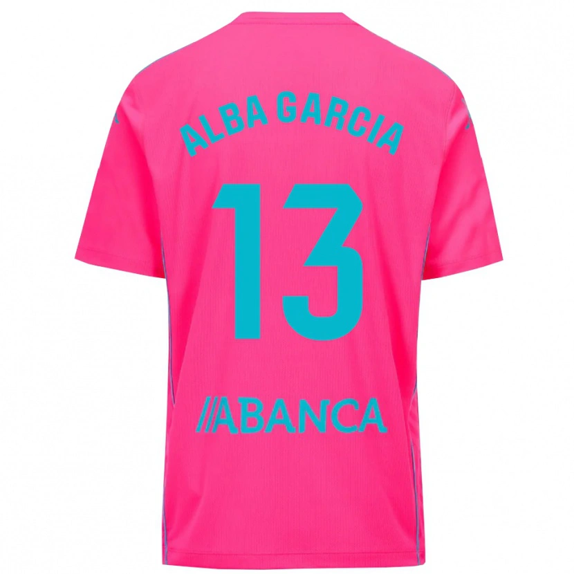 Danxen Mujer Camiseta Lucía Alba García #13 Negro Rosa Profundo Portero Equipación 2025/26 La Camisa