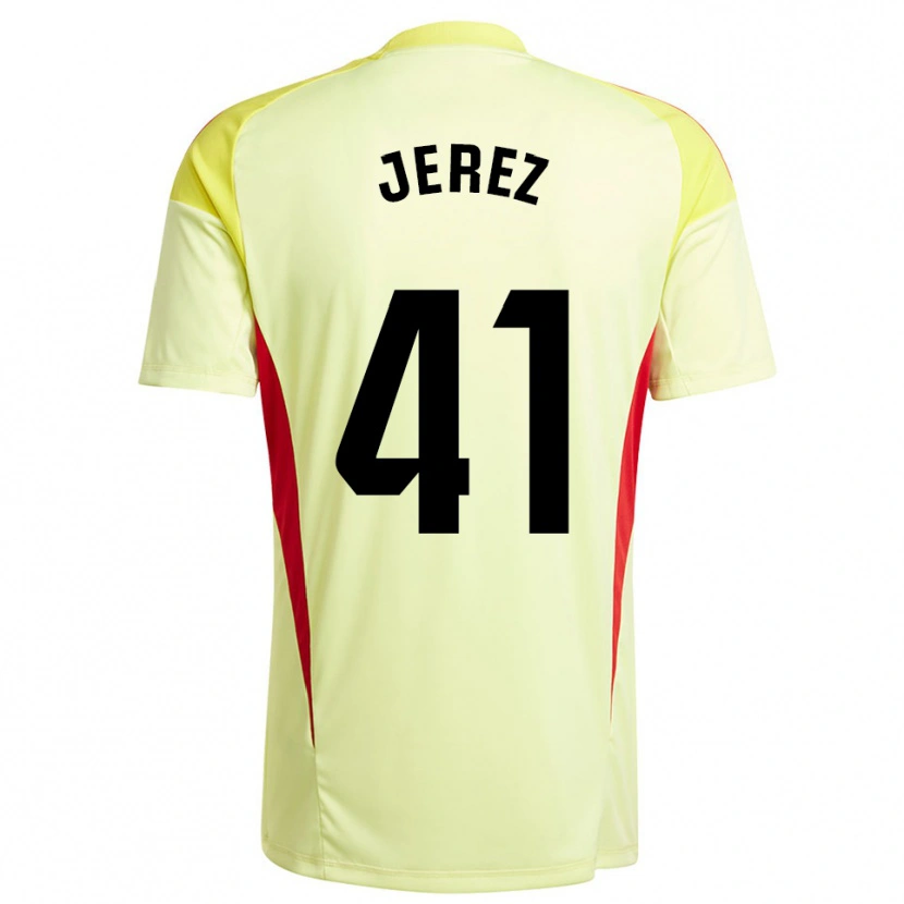 Danxen Mujer Camiseta Adrián Jerez #41 Negro Amarillo Claro Portero Equipación 2025/26 La Camisa